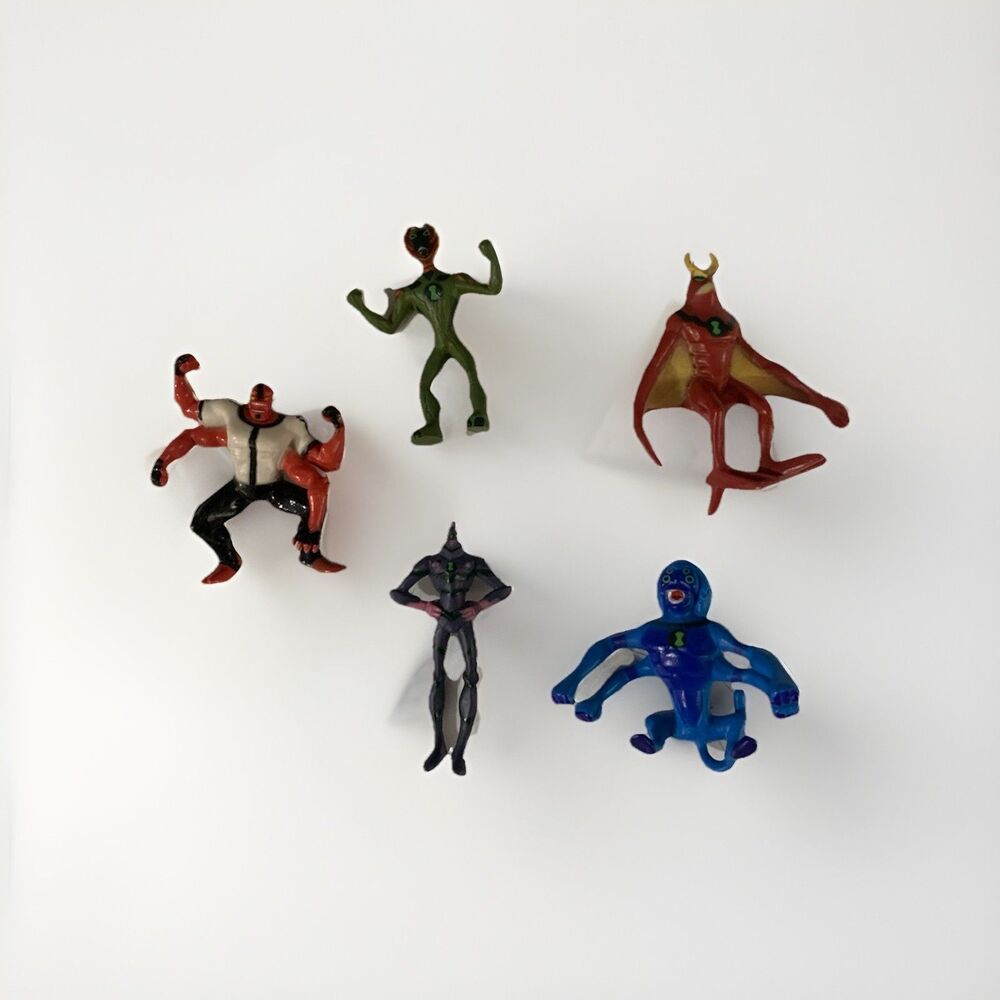 Bandai Ben 10 Ultimate Alien Jetray Four Arms Echo Echo 2” Mini Figure Lot Of 5